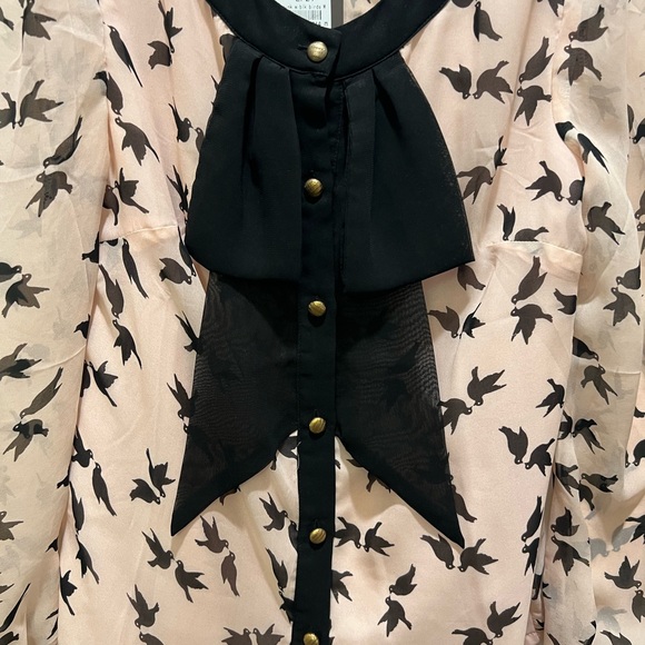 NWT Pink Bow Blouse - Picture 2 of 4